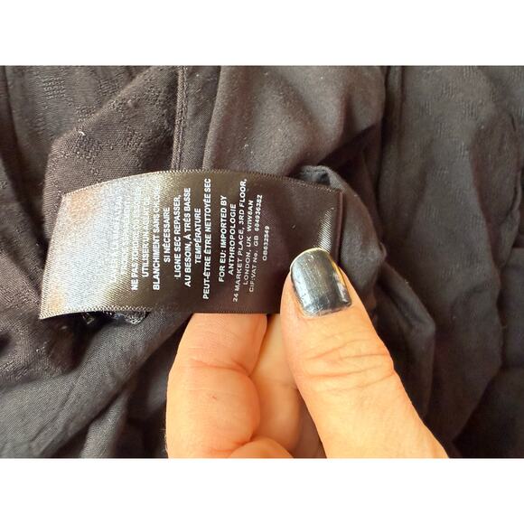 Maeve by Anthropologie Jumpsuit Women's 12 Black Crop Wide Leg MSRP$168 - Picture 6 of 7